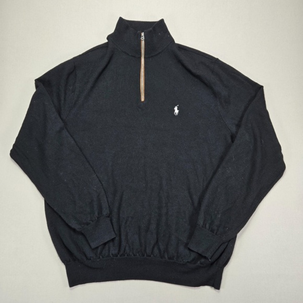 Polo by Ralph Lauren Black Zip Up Sweater